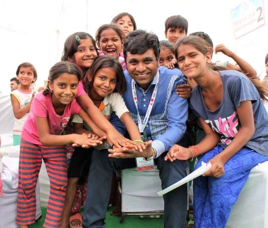 With the children Ladli Foundation serves